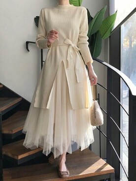 「アイテム（アンサンブル）」を使った、Jewelobeさん（レディース・159cm）の冬コーディネート