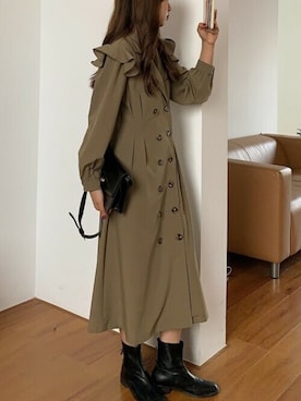 「ダブルブレスト」｜Jewelobeさん（レディース・157cm）の冬コーディネート