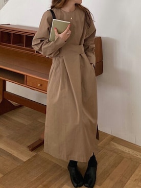 「ブラウン×ブラック」｜「アイテム（その他）」を使った、Jewelobeさん（レディース・158cm）の春コーディネート