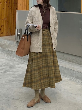 「チェック柄に恋してる」｜Jewelobeさん（レディース・158cm）の冬コーディネート