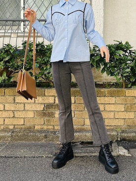 「フレアデニム」｜Jewelobeさん（レディース・171cm）の冬コーディネート