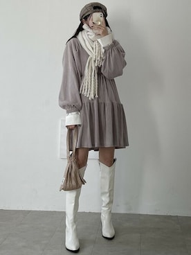 「カシュクール」｜「アイテム（その他）」を使った、Jewelobeさん（レディース・157cm）の冬コーディネート