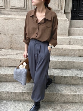 「おじコーデ」｜Jewelobeさん（レディース・157cm）の冬コーディネート