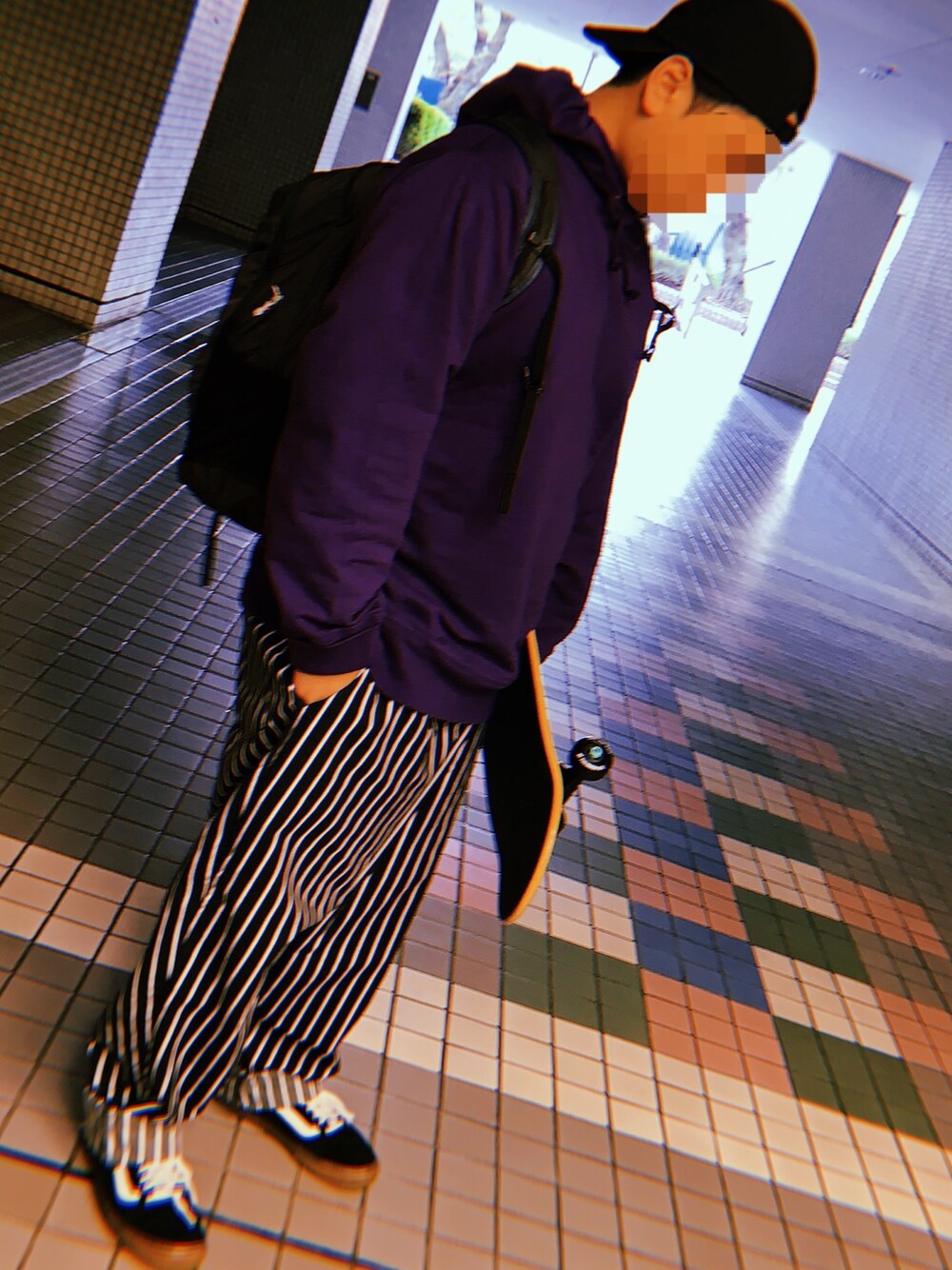 「THE NORTH FACE PURPLE LABELのアイテム（パーカー、パープル系）」を使った、パス太さん（メンズ・173cm）の秋コーディネートの1枚目の写真