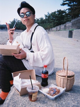 「WhoWhat（フーワット）のアイテム（トップス）」を使った、jjjさん（メンズ・171cm）の春コーディネート