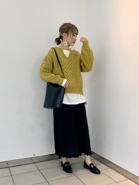 「スタッフセンバツ」｜サトムラさん（レディース・163cm）の秋コーディネート