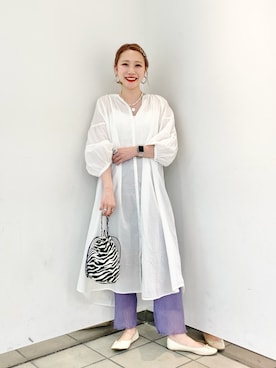 「ボイルワンピース」｜サトムラさん（レディース・163cm）の春コーディネート