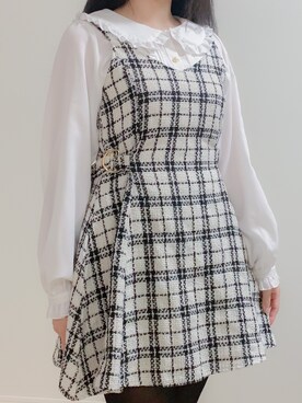 ワンピース ドレスを使った モノクロ の人気ファッションコーディネート Wear