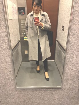 「ユナイテッドアローズ」｜「アイテム（チェスターコート）」を使った、ryo1121 さん（レディース・163cm）の冬コーディネート