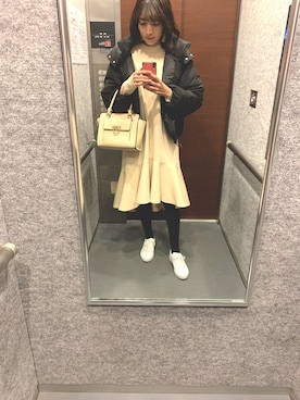 「fifth（フィフス）の中綿ショートダウンコート（ダウンジャケット/コート）」を使った、ryo1121 さん（レディース・163cm）の冬コーディネート