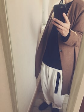 「SPINNS（スピンズ）のアイテム（トレンチコート）」を使った、A/Tさん（メンズ・173cm）の冬コーディネート
