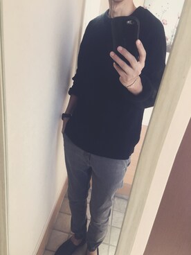 「HARE（ハレ）のアイテム（スリッポン）」を使った、A/Tさん（メンズ・173cm）の秋コーディネート