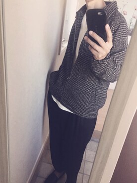 「HARE（ハレ）のアイテム（スリッポン）」を使った、A/Tさん（メンズ・173cm）の秋コーディネート