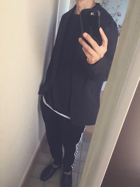 「HARE（ハレ）のアイテム（スリッポン）」を使った、A/Tさん（メンズ・173cm）の秋コーディネート