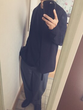 「HARE（ハレ）のアイテム（スリッポン）」を使った、A/Tさん（メンズ・173cm）の秋コーディネート