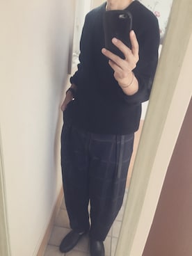 「HARE（ハレ）のアイテム（スリッポン）」を使った、A/Tさん（メンズ・173cm）の秋コーディネート