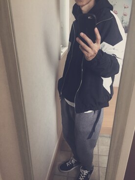 「CASPER JOHN（キャスパージョン）のアイテム（ナイロンジャケット）」を使った、A/Tさん（メンズ・173cm）の秋コーディネート