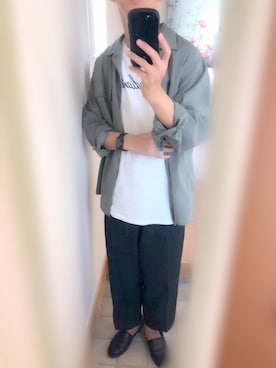 「ALU STANDARD（アルスタンダード）のアイテム（トップス）」を使った、A/Tさん（メンズ・173cm）の夏コーディネート