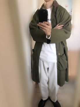 「アニエスベー」｜「アイテム（その他アウター）」を使った、A/Tさん（メンズ・173cm）の冬コーディネート