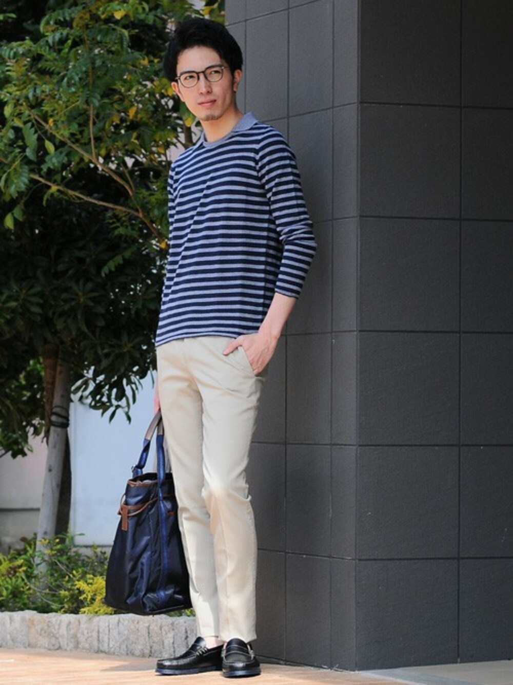 PT01 SUPER SLIM FIT ベージュカラー コットンパンツを使った