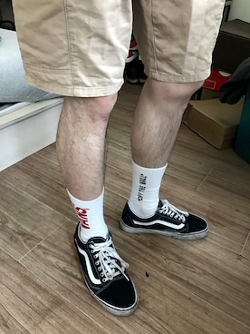 「アイテム（スリッポン、その他）」を使った、soft19920320さん（メンズ・177cm）の春コーディネート