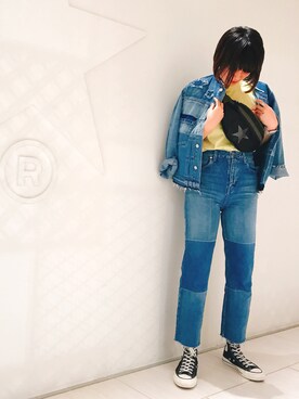 「CONVERSE TOKYO（コンバーストウキョウ）のアイテム（デニムジャケット）」を使った、mai さん（レディース・166cm）の春コーディネート