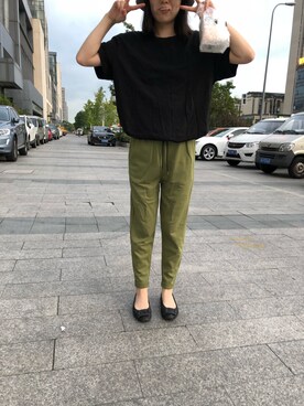 「g（ジー）のアイテム」を使った、一扎美少年さん（レディース・160cm）の秋コーディネート