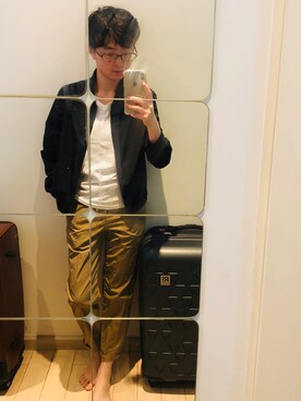 「G2000 （ジートゥサウザンド）のアイテム（ジャケット/アウター）」を使った、中山ひろきさん（レディース・160cm）の春コーディネート