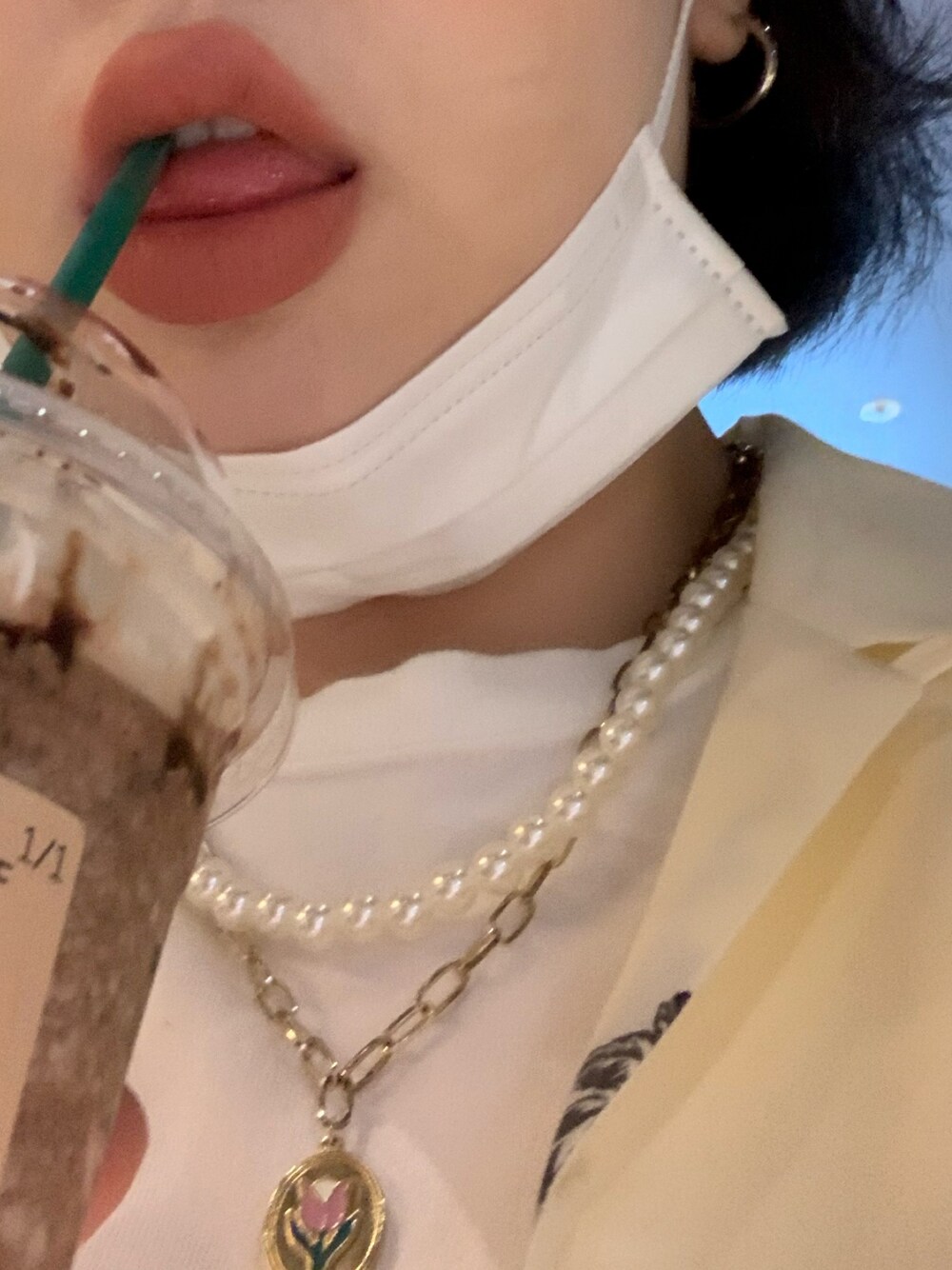 「mocha frappuccinoのアイテム（ファッション雑貨、ブラウン系）」を使った、Nhvxxcさん（レディース・173cm）の夏コーディネートの1枚目の写真