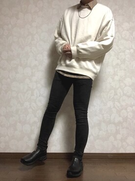 「PUBLIC TOKYO（パブリックトウキョウ）のアイテム（スリッポン）」を使った、Naokiさん（メンズ・177cm）の秋コーディネート