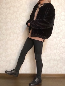 「G.O.C（ジーオーシー）のアイテム（ブルゾン）」を使った、Naokiさん（メンズ・177cm）の冬コーディネート