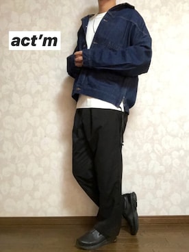 「PUBLIC TOKYO（パブリックトウキョウ）のアイテム（スリッポン）」を使った、Naokiさん（メンズ・177cm）の冬コーディネート