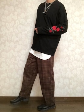 「PUBLIC TOKYO（パブリックトウキョウ）のアイテム（スリッポン）」を使った、Naokiさん（メンズ・177cm）の春コーディネート