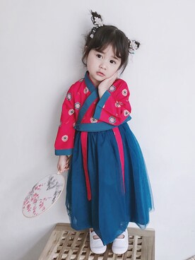 「5（ファイブ）のアイテム（その他）」を使った、小书子4さん（キッズ・90cm）の春コーディネート