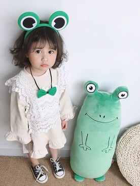 「5（ファイブ）のアイテム（その他）」を使った、小书子4さん（キッズ・90cm）の春コーディネート