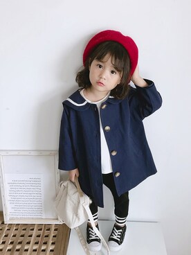「5（ファイブ）のアイテム（ジャケット/アウター）」を使った、小书子4さん（キッズ・100cm）の夏コーディネート