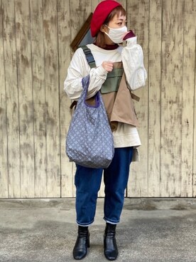 YOKOBORIさん（レディース・156cm）の冬コーディネート
