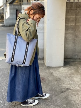 「Samansa Mos2（サマンサ モスモス）のアイテム（ジャケット/アウター）」を使った、YOKOBORIさん（レディース・156cm）の冬コーディネート