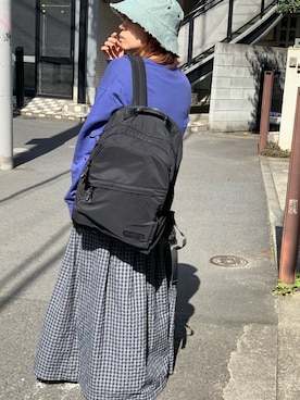 「Libra Cue（リブラ キュー）のアイテム（スカート）」を使った、YOKOBORIさん（レディース・156cm）の春コーディネート