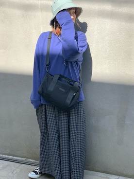 「Libra Cue（リブラ キュー）のアイテム（スカート）」を使った、YOKOBORIさん（レディース・156cm）の春コーディネート
