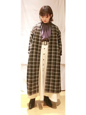 「Green　Parks（グリーンパークス）のアイテム（その他アウター）」を使った、◎saki◎さん（レディース・150cm）の冬コーディネート