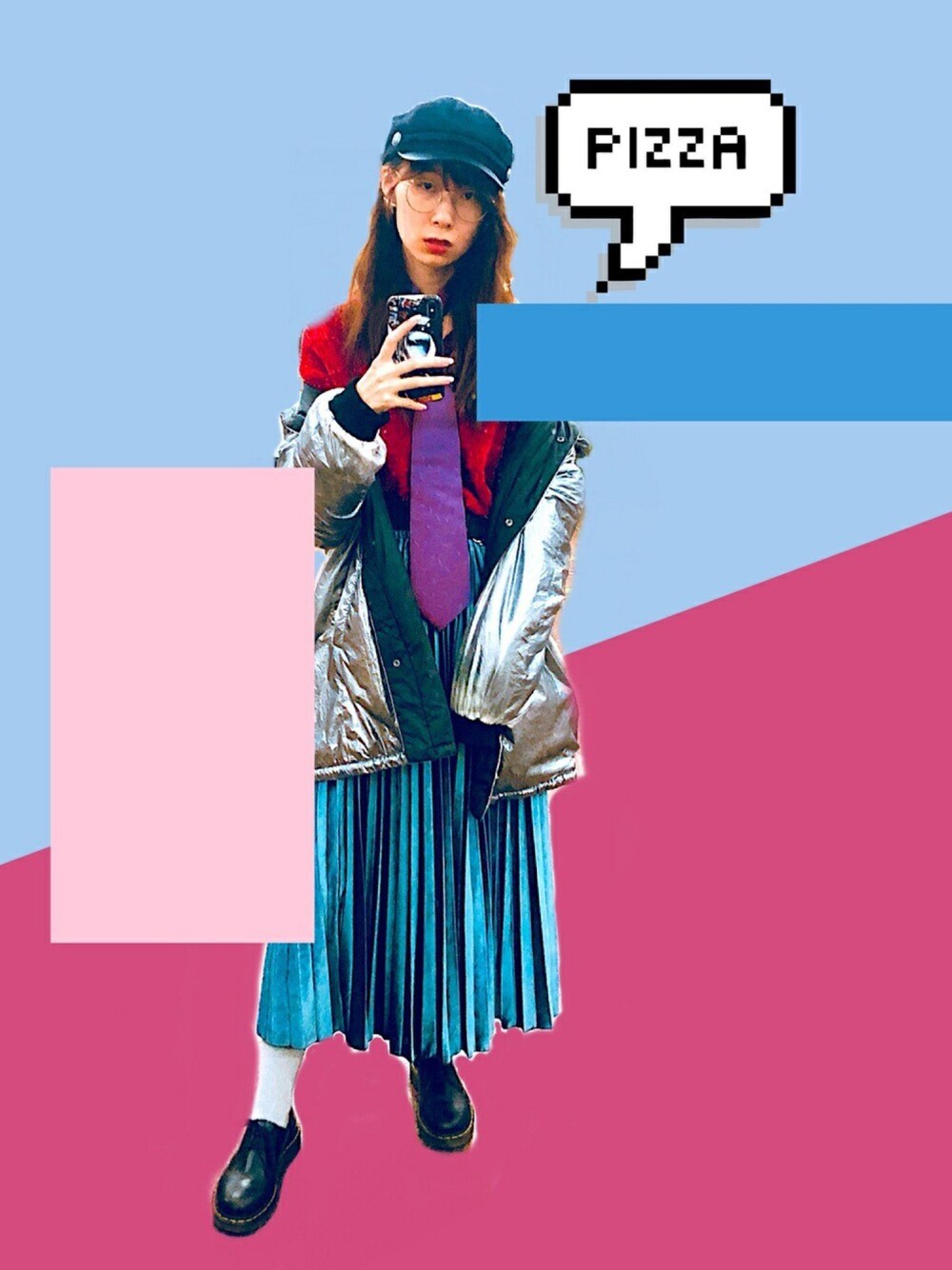「H&Mのアイテム（キャップ、ブラック系）」を使った、塔酱wさん（レディース・176cm）の春コーディネートの1枚目の写真