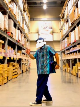 「アイテム（クラッチバッグ）」を使った、肥宅血案さん（メンズ・175cm）の秋コーディネート