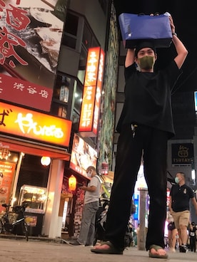 「WARP（ワープ）のアイテム（帽子）」を使った、syu.0928さん（メンズ・180cm）の夏コーディネート