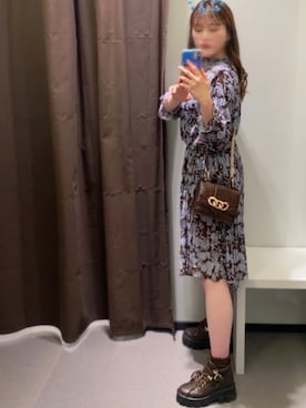 「MOUSSY（マウジー）のLACE UP TREKKING ブーツ（ブーツ、ブラウン系）」を使った、manatsu*さん（レディース・166cm）の春コーディネート