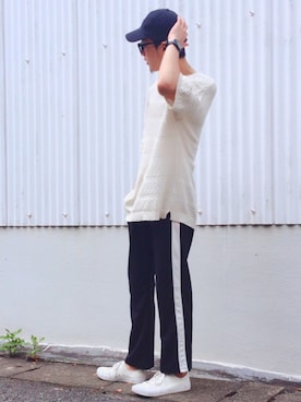 「サマーニット」｜まこぴさん（メンズ・175cm・10代）の夏コーディネート