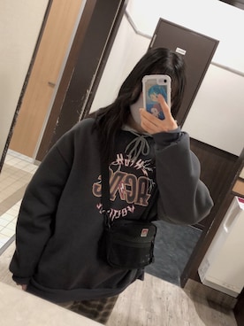 「ベンデイビス」｜「アイテム（スウェット）」を使った、るるさん（レディース・151cm）の冬コーディネート