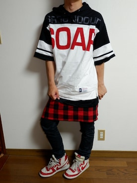 「ROCK STE（ロクステ）のアイテム」を使った、Masa×2さん（メンズ・167cm）の夏コーディネート