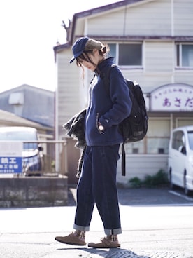 「ザノースフェイス」｜「アイテム（その他アウター）」を使った、soy🐶さん（レディース・166cm）の冬コーディネート