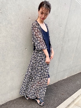 「Language（ランゲージ）のアイテム」を使った、ritsuさん（レディース・162cm）の夏コーディネート